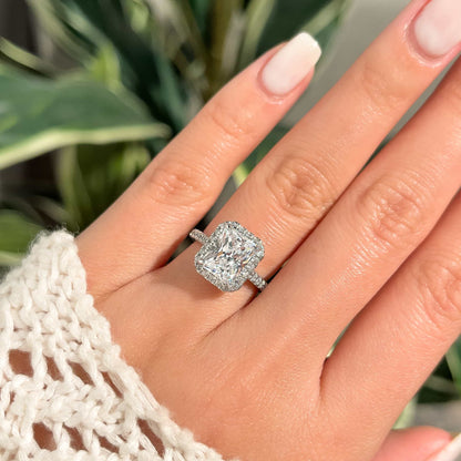 1.22 CT Elongated Cushion Solitaire Moissanite Engagement Ring