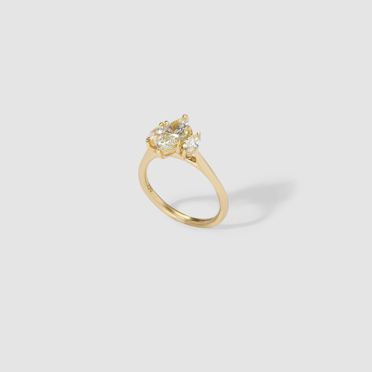 1 CT Marquise Three Stone Moissanite Engagement Ring