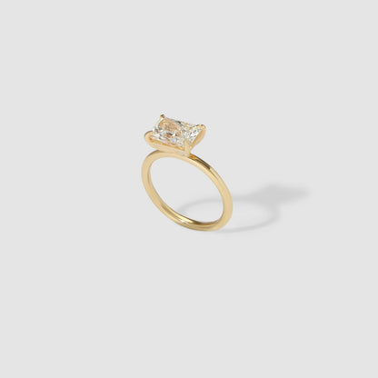 1 CT Radiant Solitaire Moissanite Engagement Ring