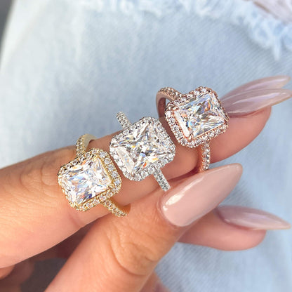 1.22 CT Elongated Cushion Solitaire Moissanite Engagement Ring