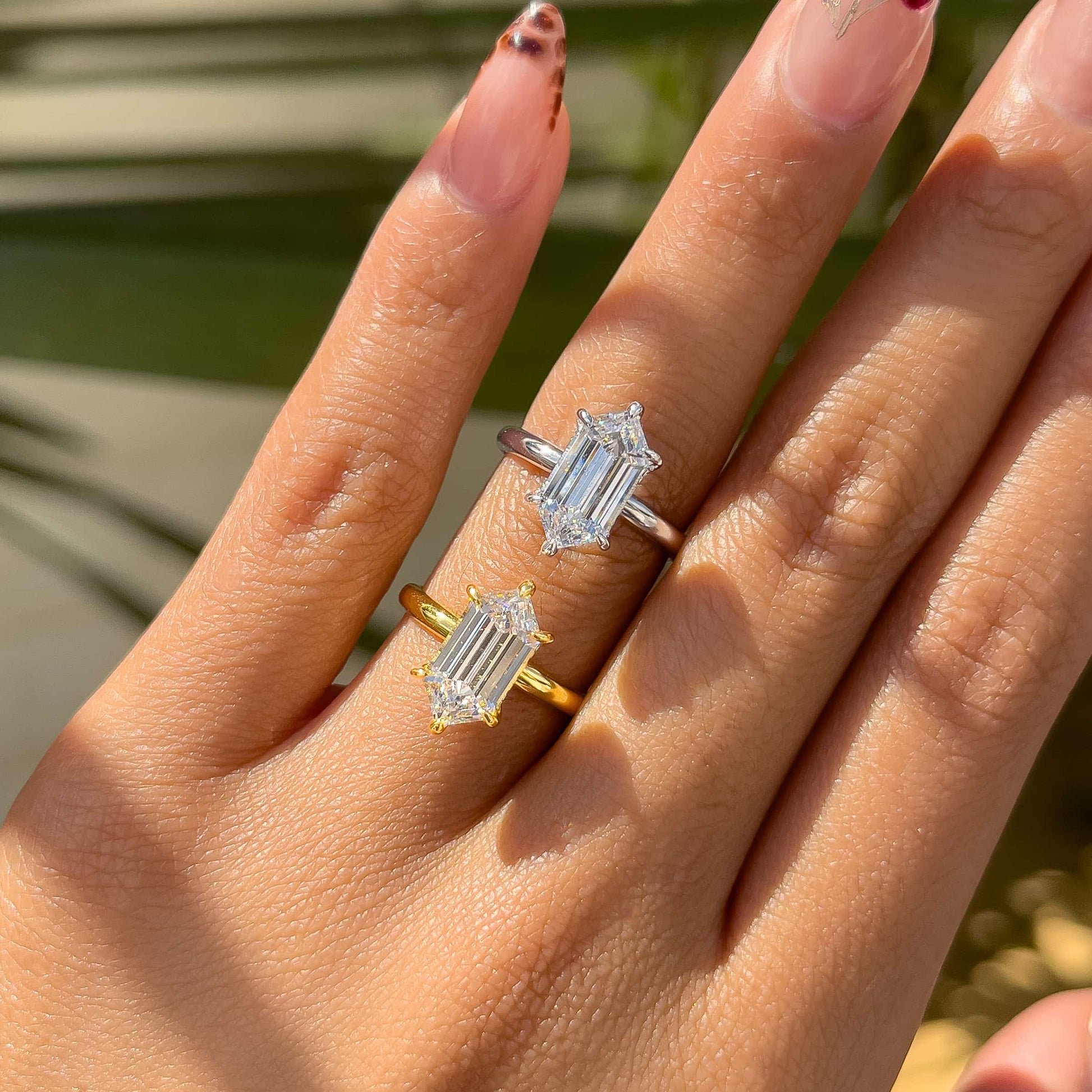 1.22 CT Elongated Cushion Solitaire Moissanite Engagement Ring