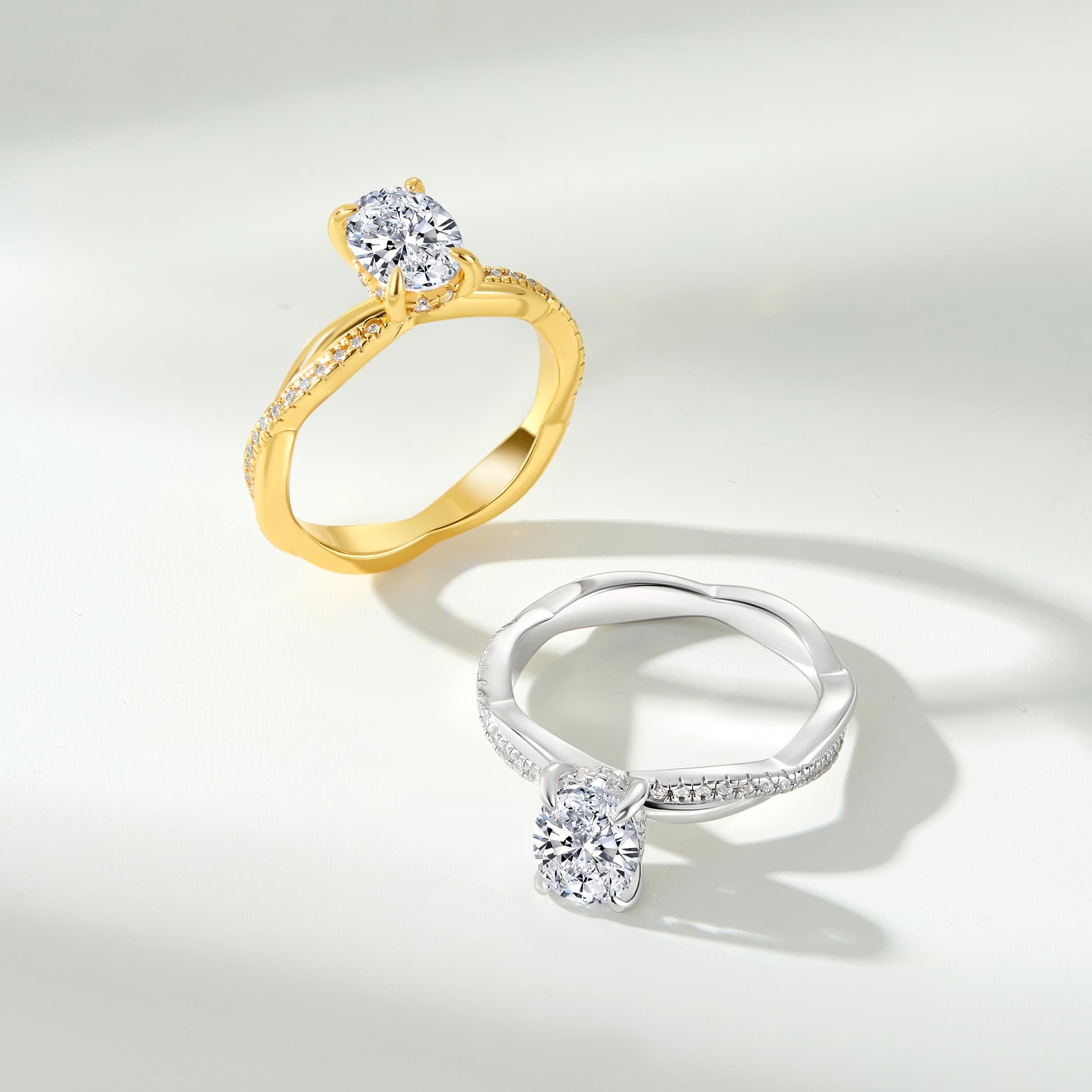 1.22 CT Elongated Cushion Solitaire Moissanite Engagement Ring