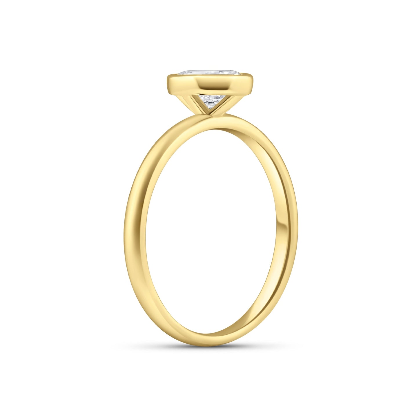 1.22 CT Elongated Cushion Solitaire Moissanite Engagement Ring