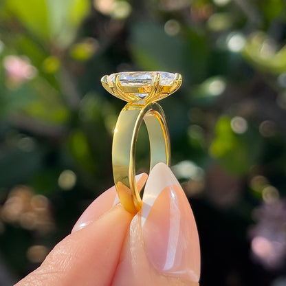1.22 CT Elongated Cushion Solitaire Moissanite Engagement Ring
