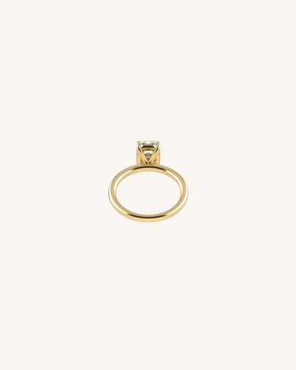 1.5 CT Elongated Cushion Solitaire Moissanite Engagement Ring