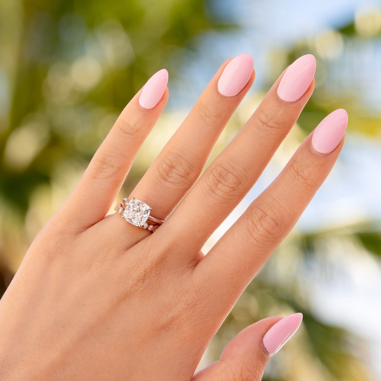 1.22 CT Elongated Cushion Solitaire Moissanite Engagement Ring