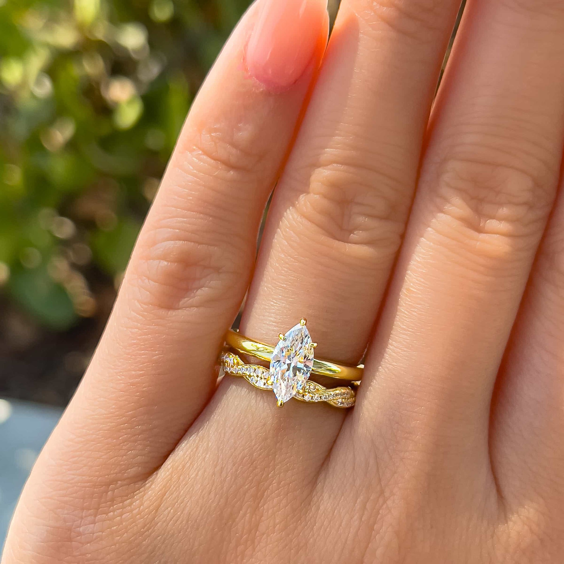 1.22 CT Elongated Cushion Solitaire Moissanite Engagement Ring