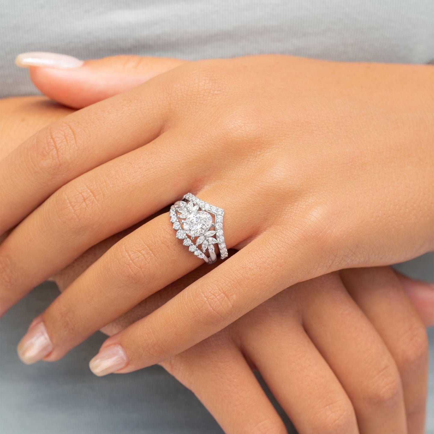 1.22 CT Elongated Cushion Solitaire Moissanite Engagement Ring