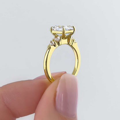 1.22 CT Elongated Cushion Solitaire Moissanite Engagement Ring