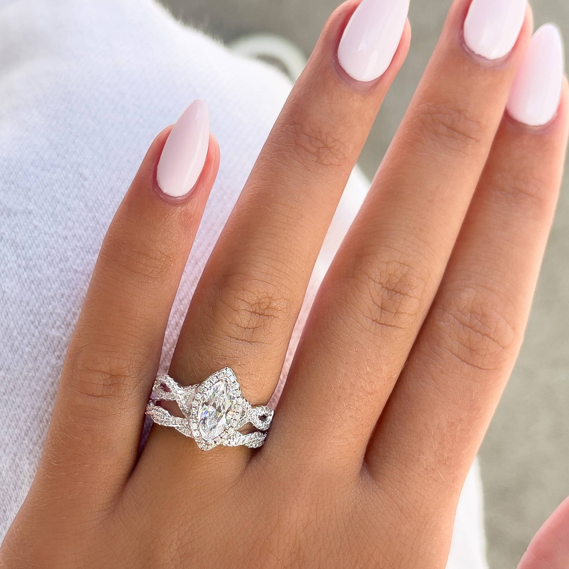 1.22 CT Elongated Cushion Solitaire Moissanite Engagement Ring