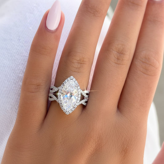 1.22 CT Elongated Cushion Solitaire Moissanite Engagement Ring