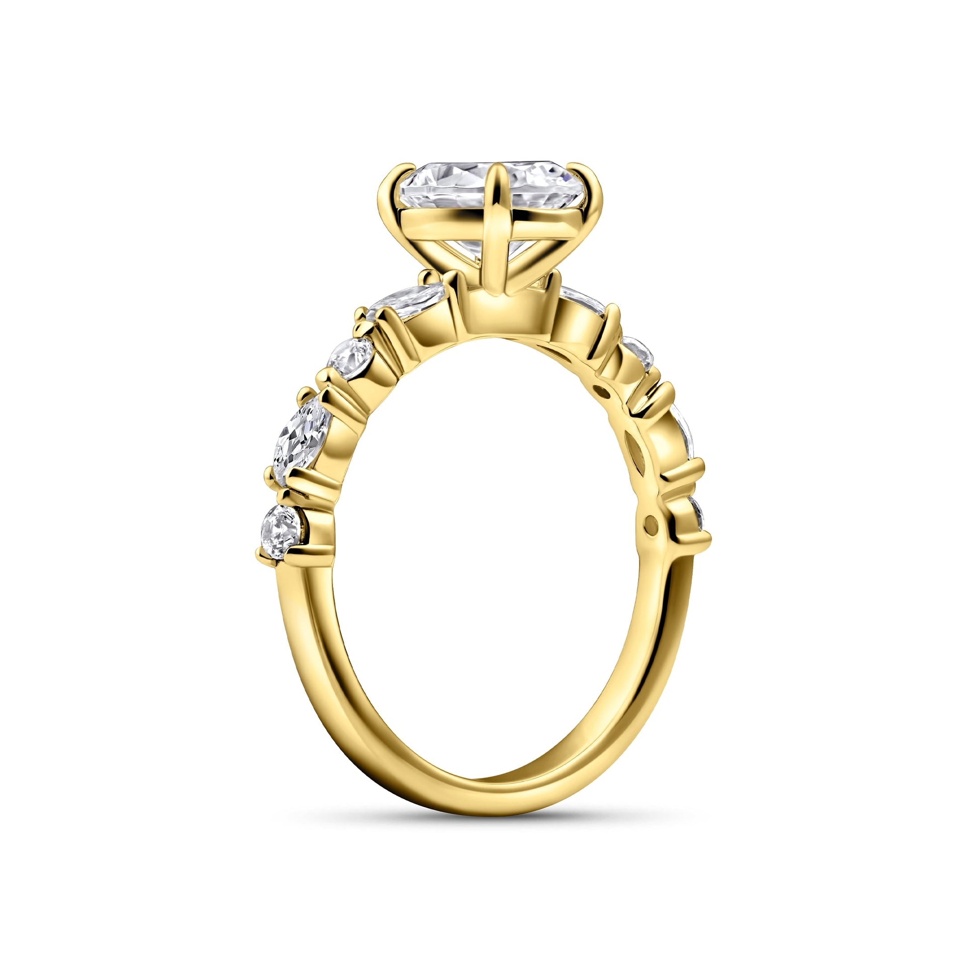 1.22 CT Elongated Cushion Solitaire Moissanite Engagement Ring