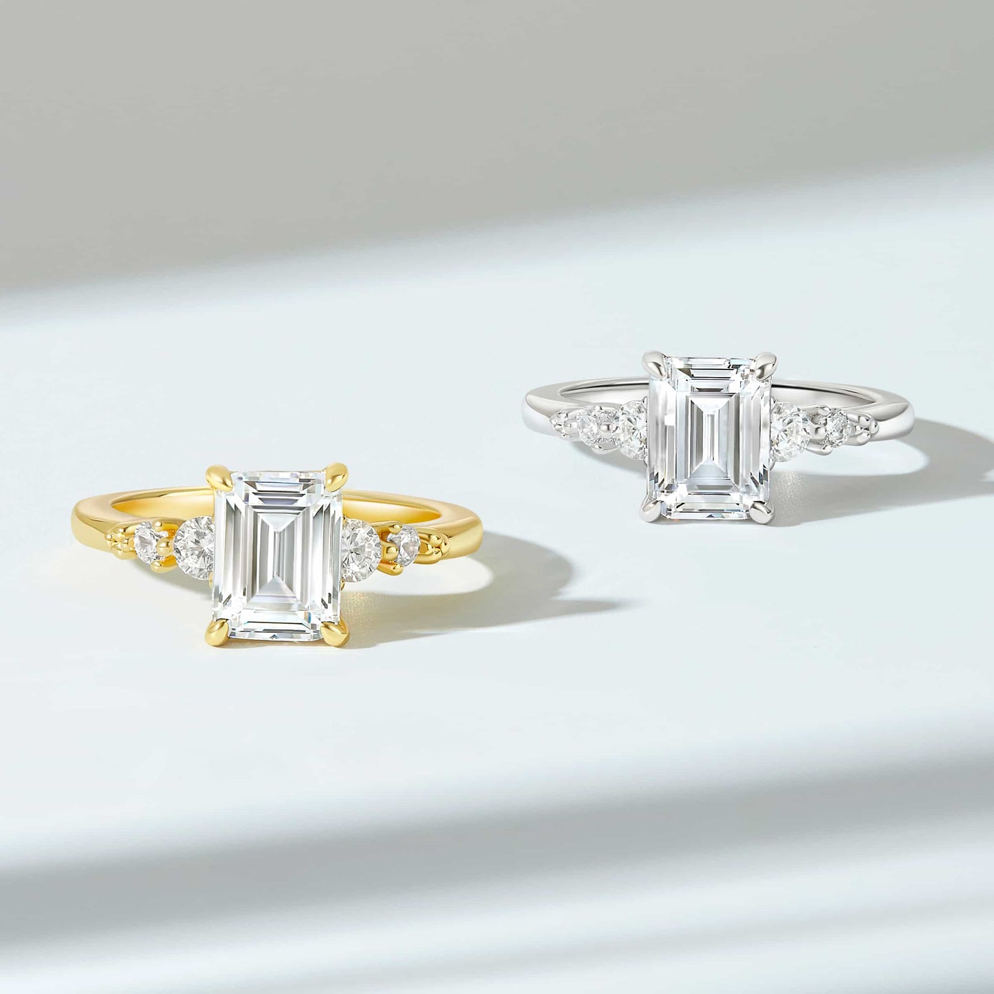 1.22 CT Elongated Cushion Solitaire Moissanite Engagement Ring