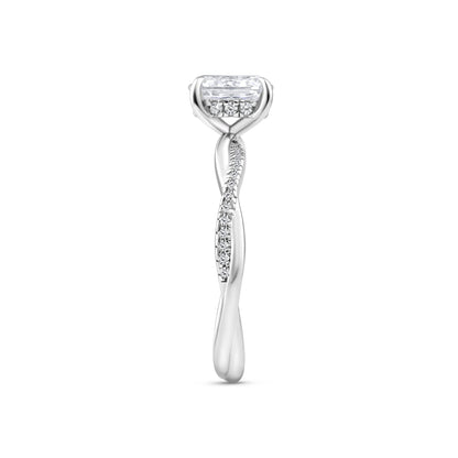 1.22 CT Elongated Cushion Solitaire Moissanite Engagement Ring