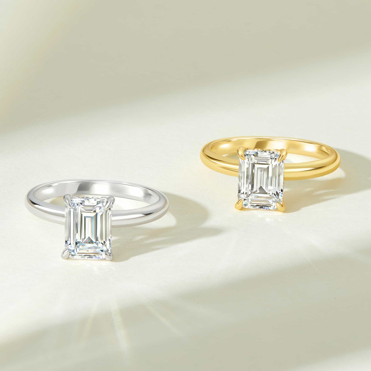 1.22 CT Elongated Cushion Solitaire Moissanite Engagement Ring