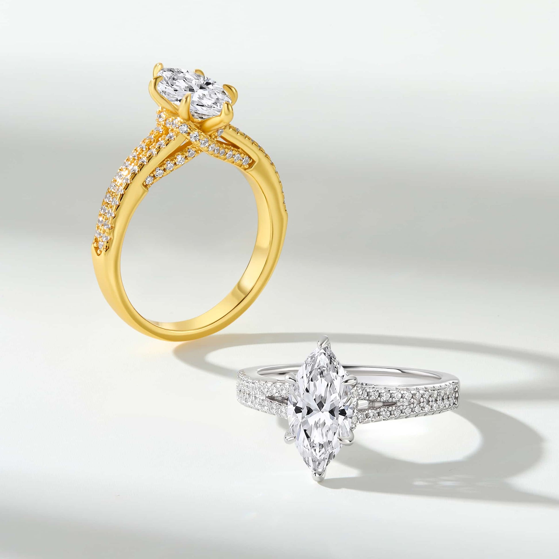 1.22 CT Elongated Cushion Solitaire Moissanite Engagement Ring