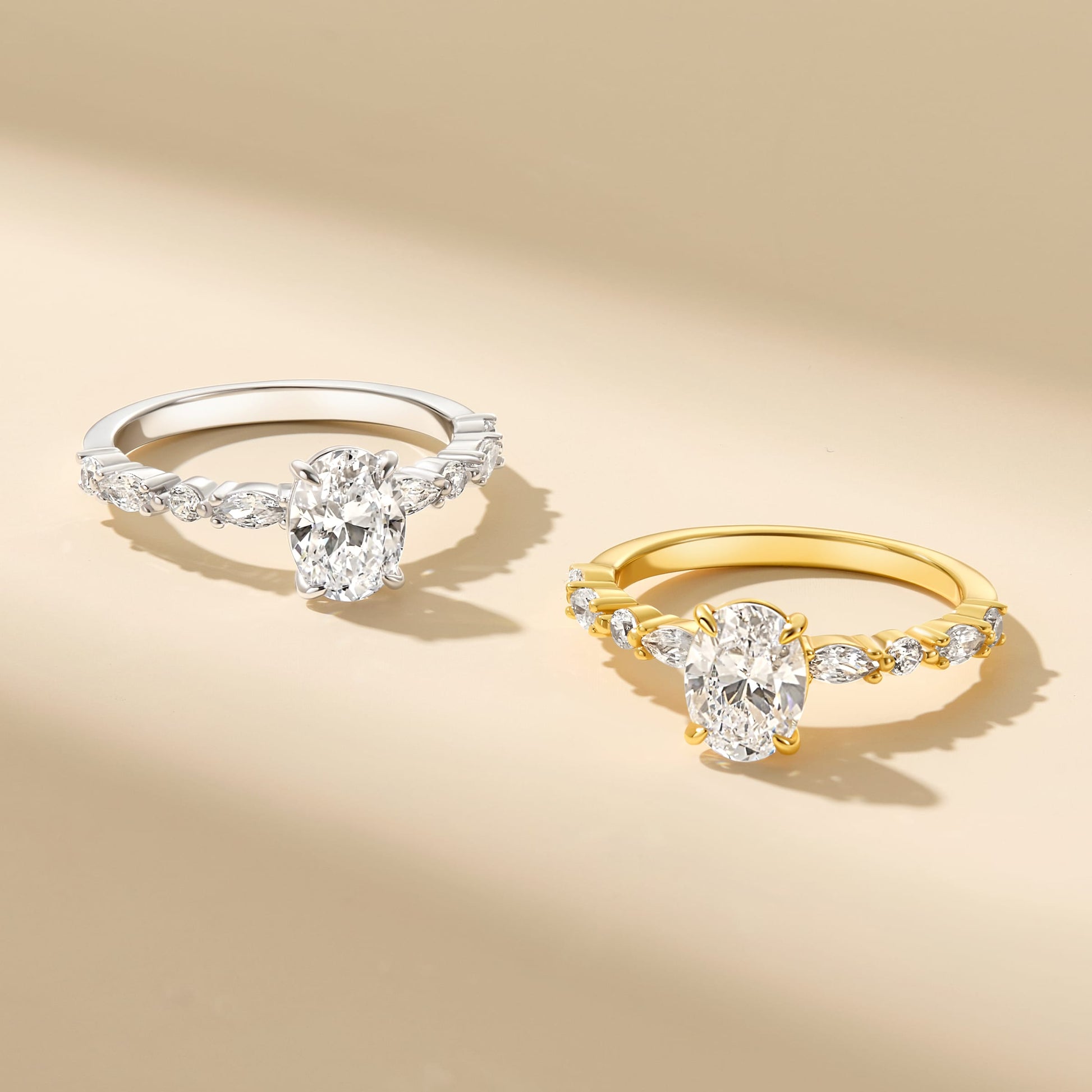 1.22 CT Elongated Cushion Solitaire Moissanite Engagement Ring