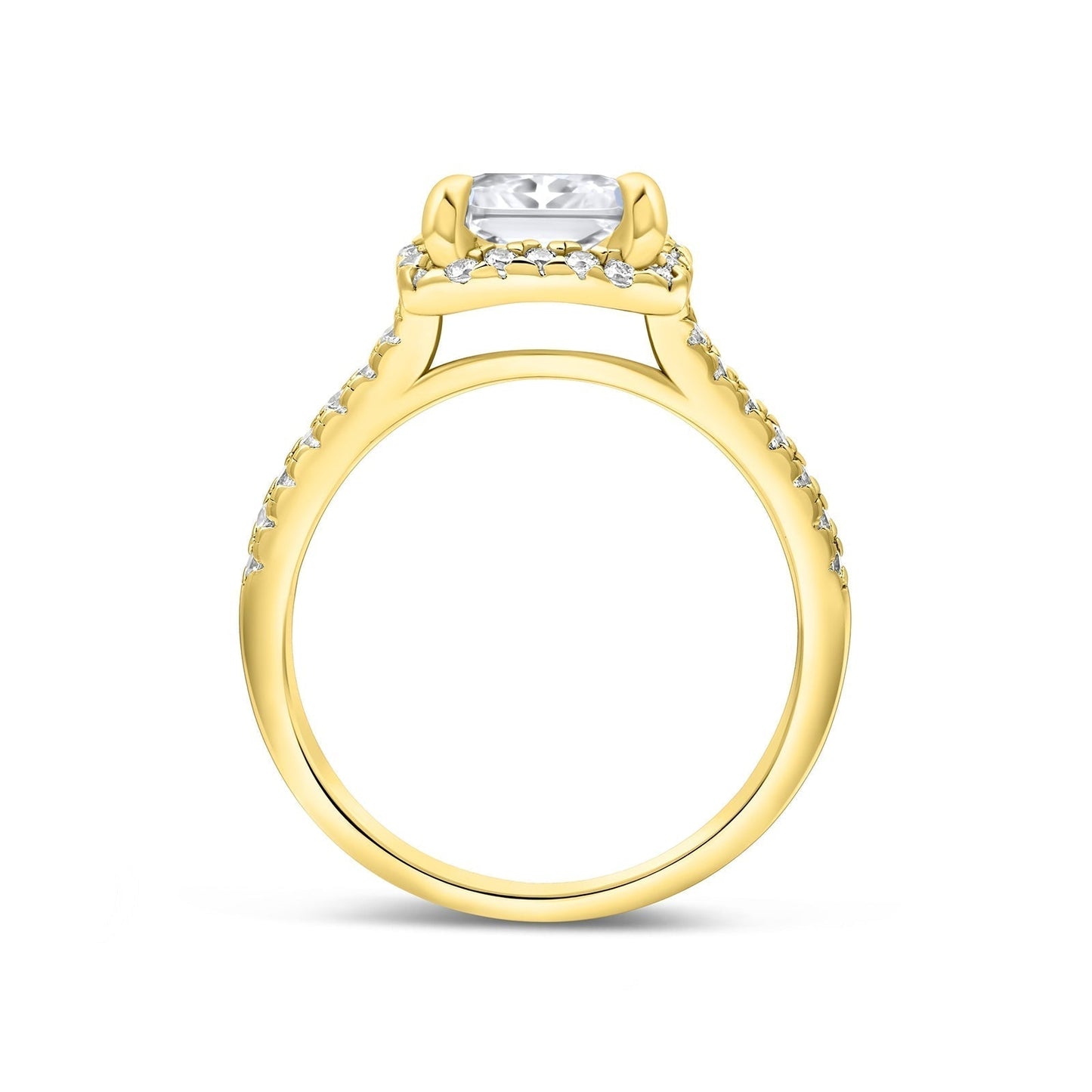 1.22 CT Elongated Cushion Solitaire Moissanite Engagement Ring