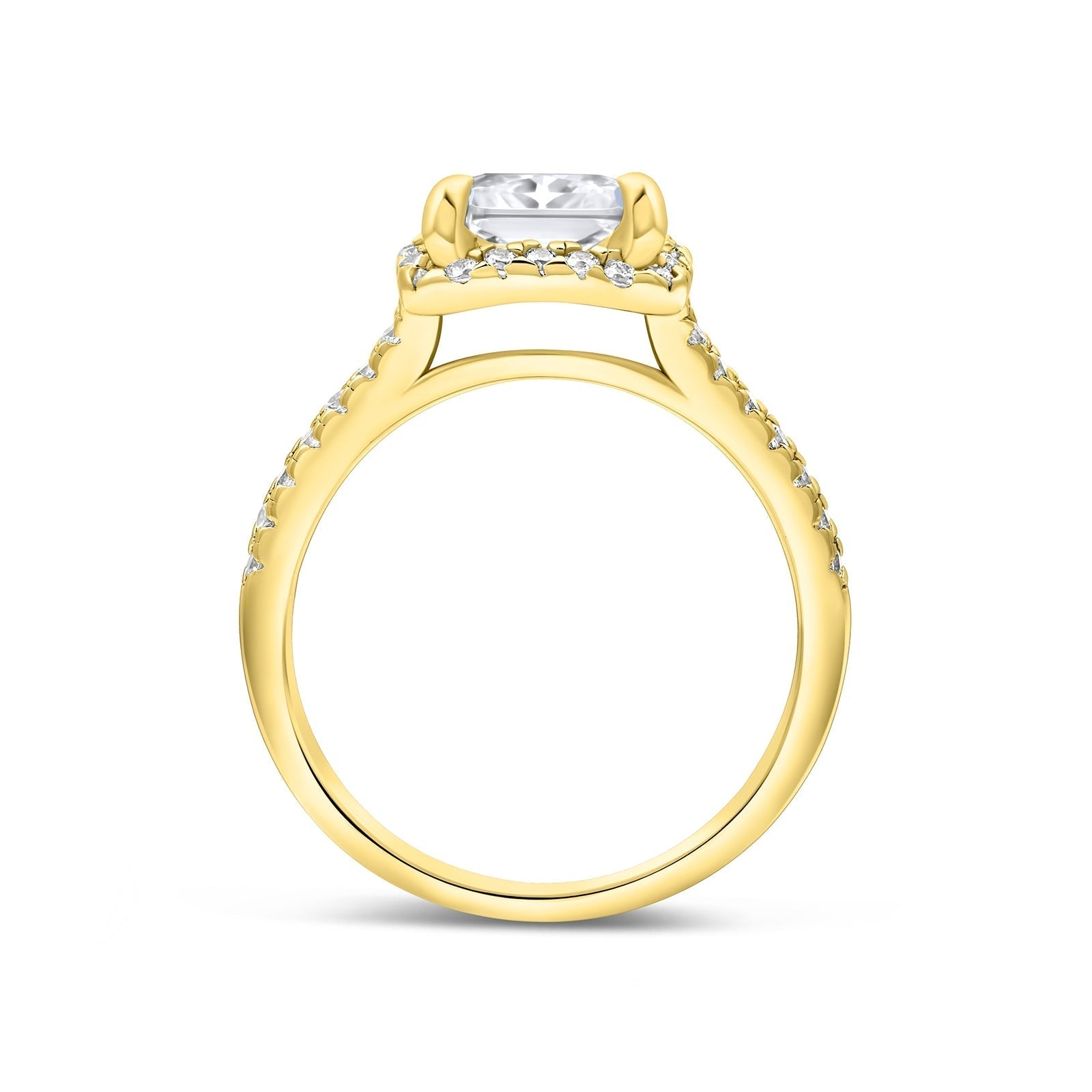 1.22 CT Elongated Cushion Solitaire Moissanite Engagement Ring