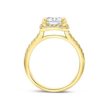 1.22 CT Elongated Cushion Solitaire Moissanite Engagement Ring