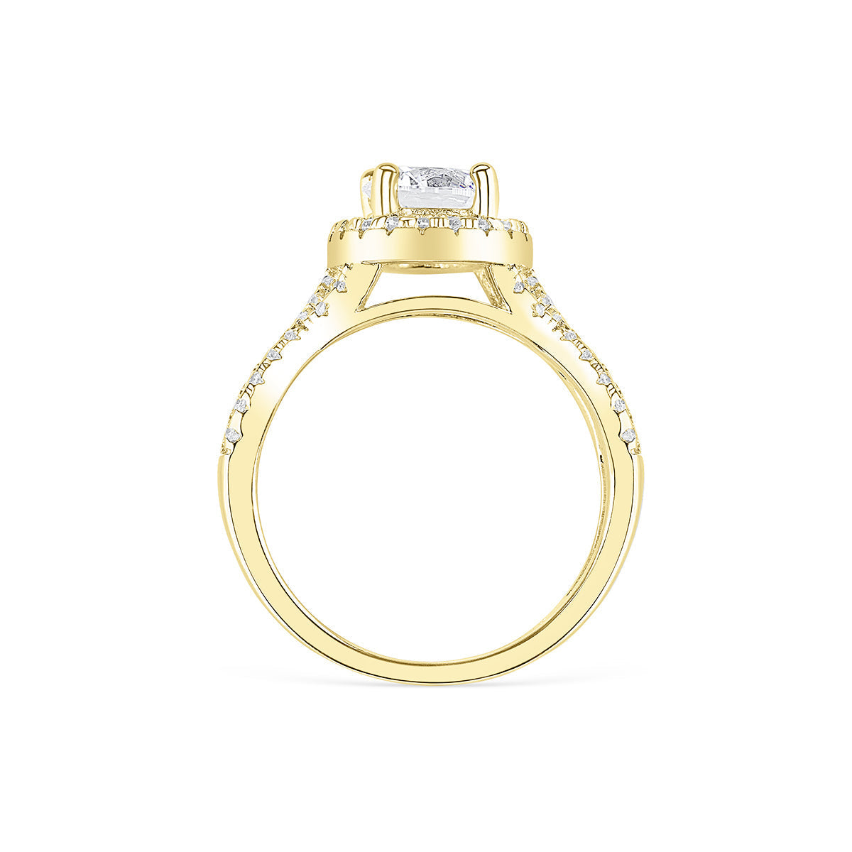 1.22 CT Elongated Cushion Solitaire Moissanite Engagement Ring