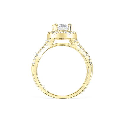 1.22 CT Elongated Cushion Solitaire Moissanite Engagement Ring
