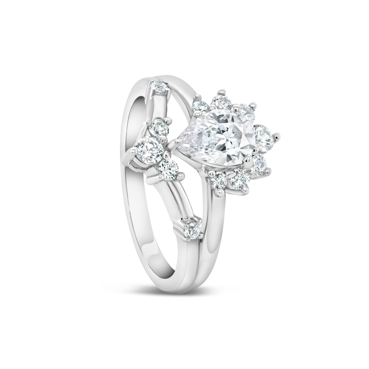 1.22 CT Elongated Cushion Solitaire Moissanite Engagement Ring
