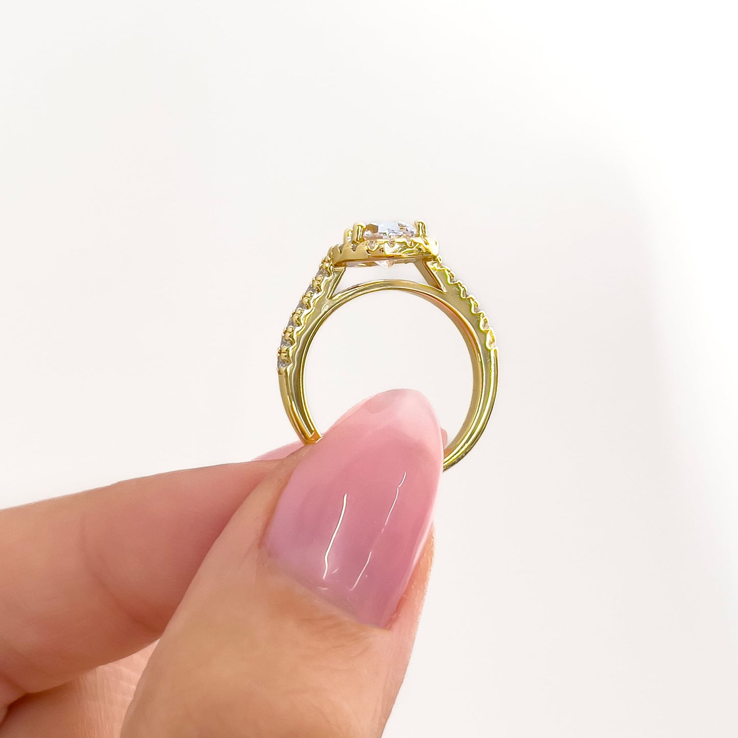 1.22 CT Elongated Cushion Solitaire Moissanite Engagement Ring