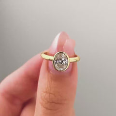 1.22 CT Elongated Cushion Solitaire Moissanite Engagement Ring