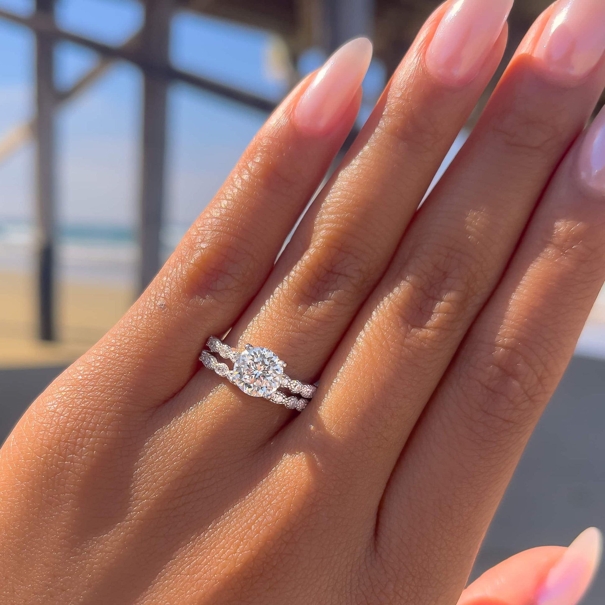 1.22 CT Elongated Cushion Solitaire Moissanite Engagement Ring