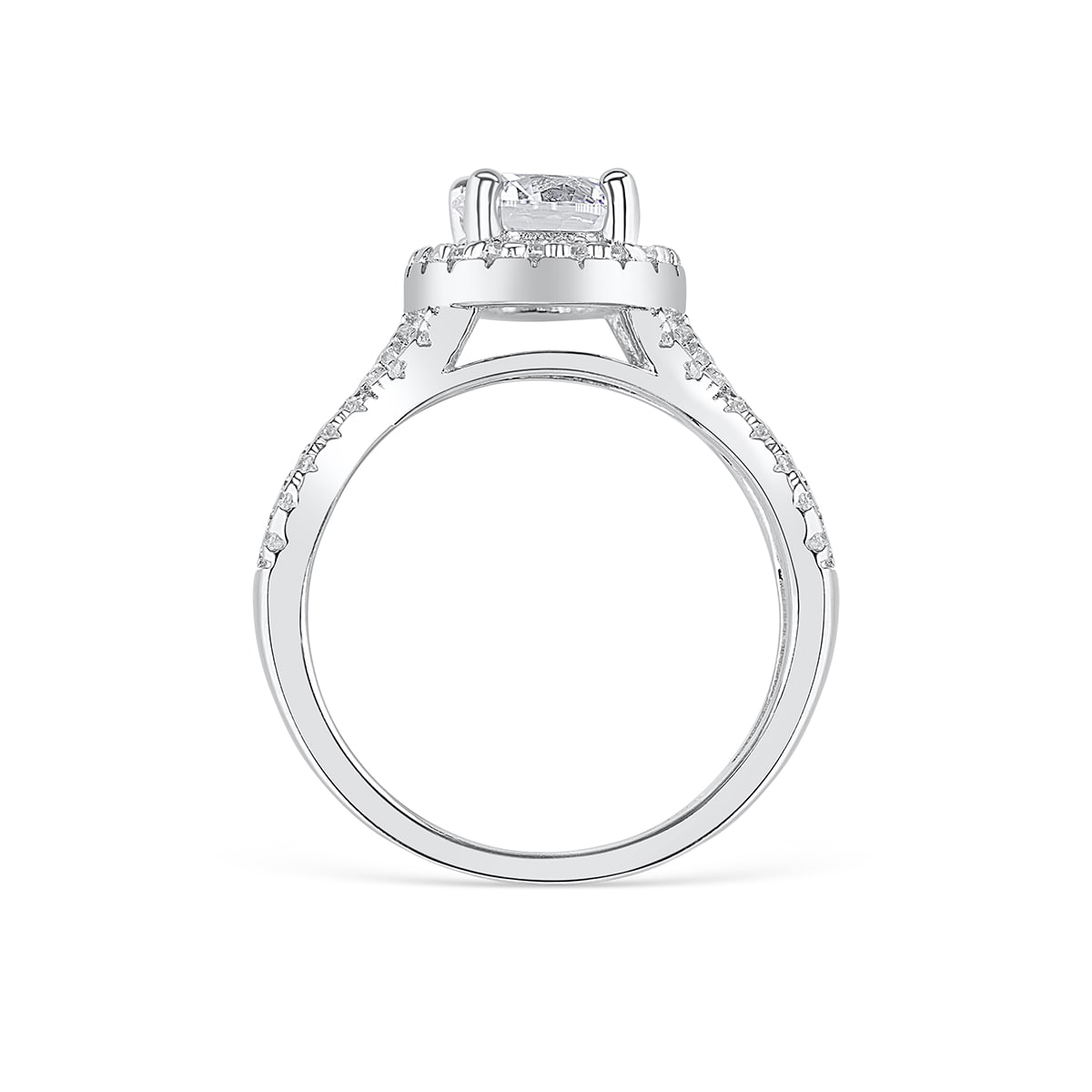 1.22 CT Elongated Cushion Solitaire Moissanite Engagement Ring