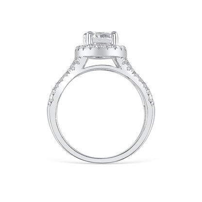 1.22 CT Elongated Cushion Solitaire Moissanite Engagement Ring