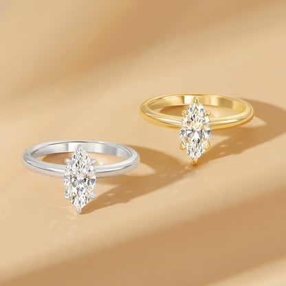 1.22 CT Elongated Cushion Solitaire Moissanite Engagement Ring
