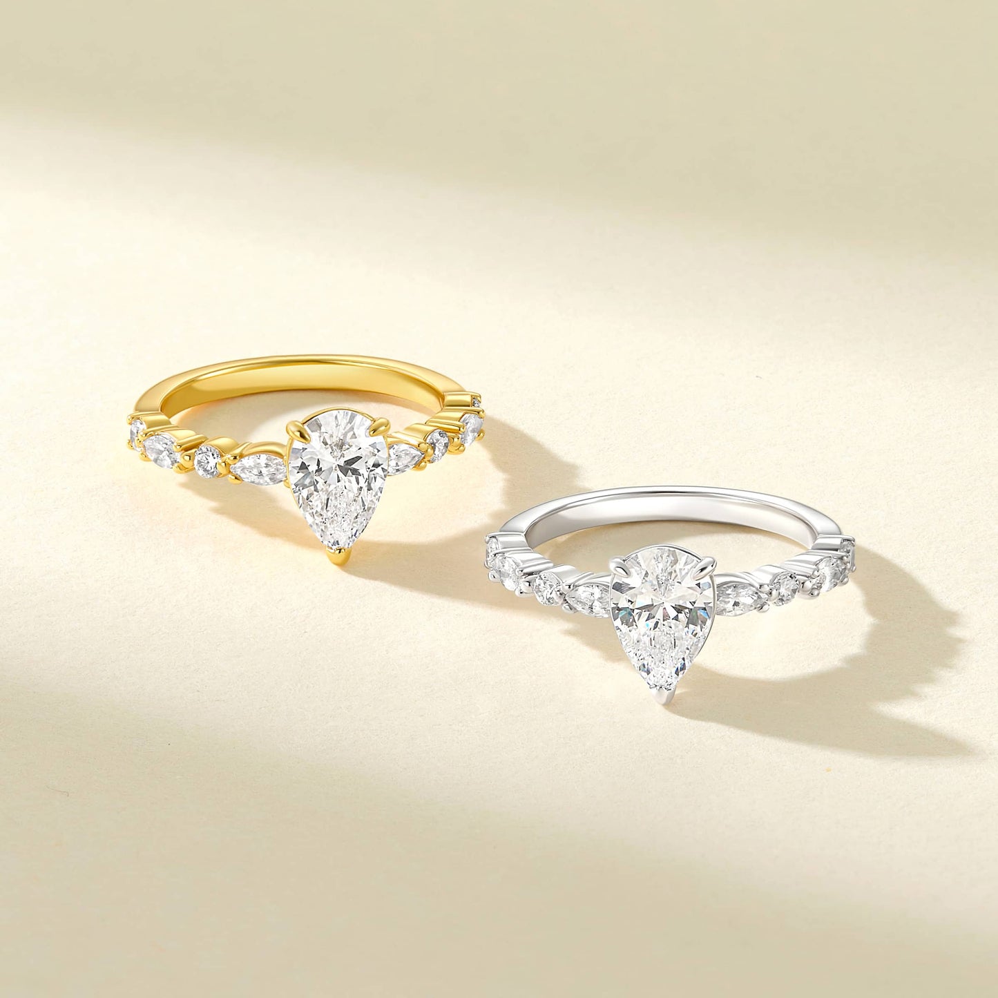1.22 CT Elongated Cushion Solitaire Moissanite Engagement Ring