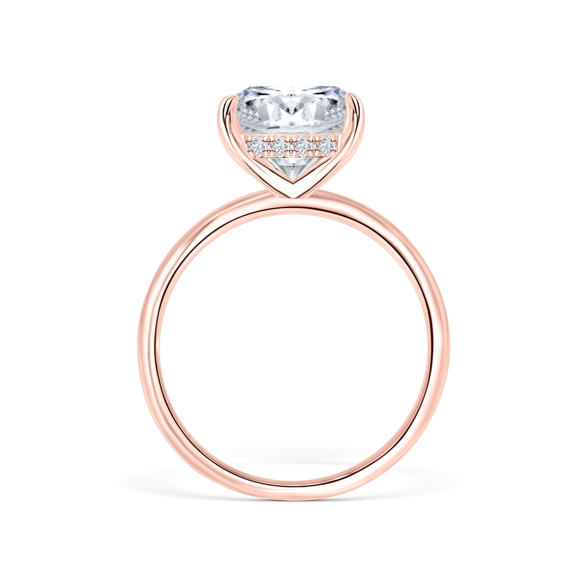 1.22 CT Elongated Cushion Solitaire Moissanite Engagement Ring
