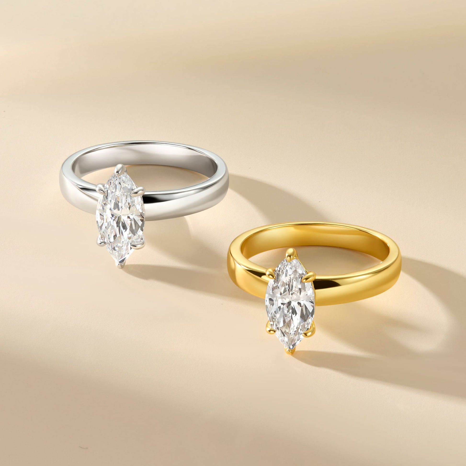 1.22 CT Elongated Cushion Solitaire Moissanite Engagement Ring