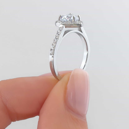 1.22 CT Elongated Cushion Solitaire Moissanite Engagement Ring