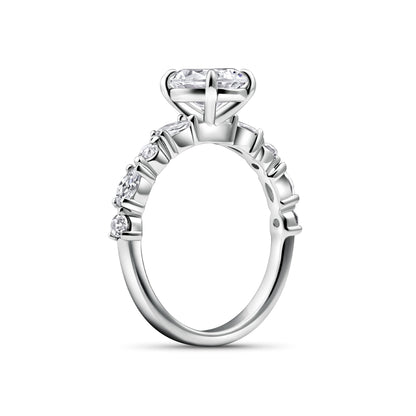1.22 CT Elongated Cushion Solitaire Moissanite Engagement Ring