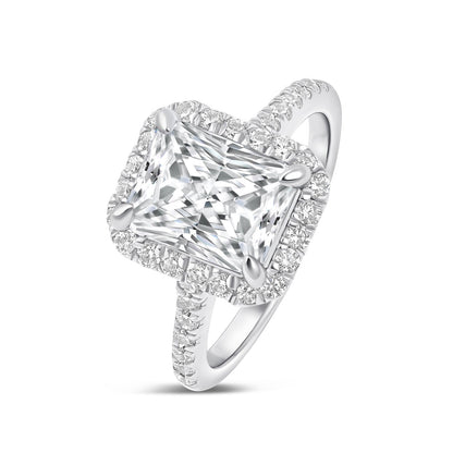 1.22 CT Elongated Cushion Solitaire Moissanite Engagement Ring