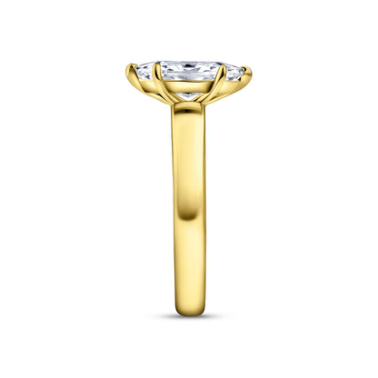 1.22 CT Elongated Cushion Solitaire Moissanite Engagement Ring