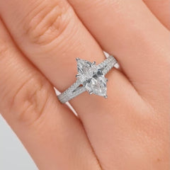 1.22 CT Elongated Cushion Solitaire Moissanite Engagement Ring