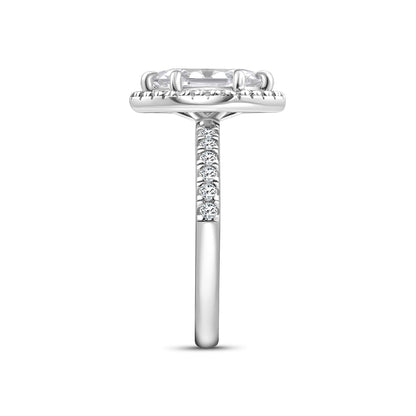 1.22 CT Elongated Cushion Solitaire Moissanite Engagement Ring