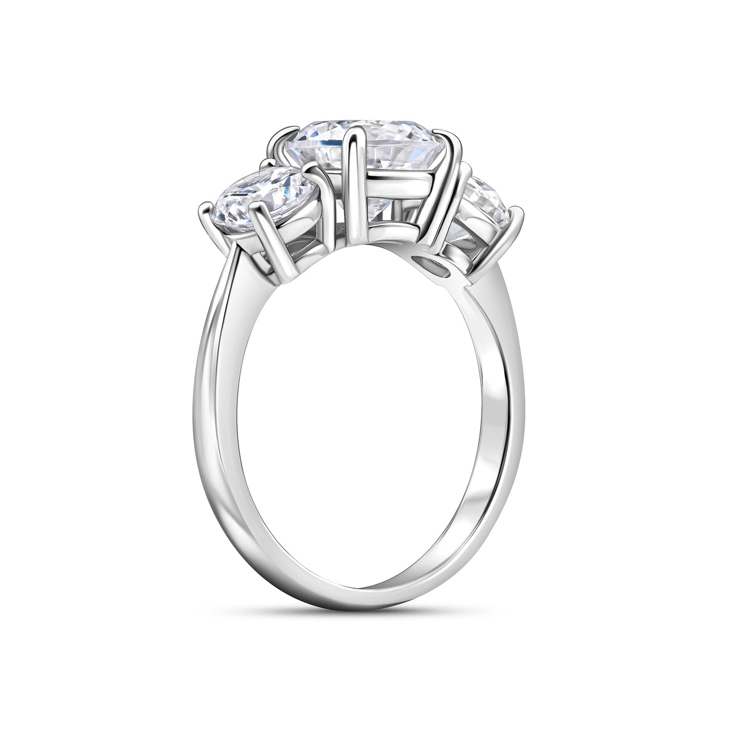 1.22 CT Elongated Cushion Solitaire Moissanite Engagement Ring