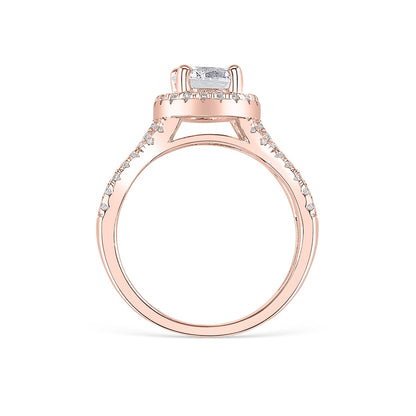 1.22 CT Elongated Cushion Solitaire Moissanite Engagement Ring