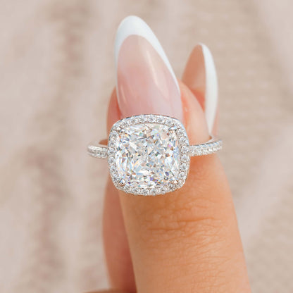 1.22 CT Elongated Cushion Solitaire Moissanite Engagement Ring