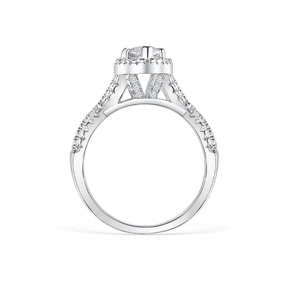 1.22 CT Elongated Cushion Solitaire Moissanite Engagement Ring