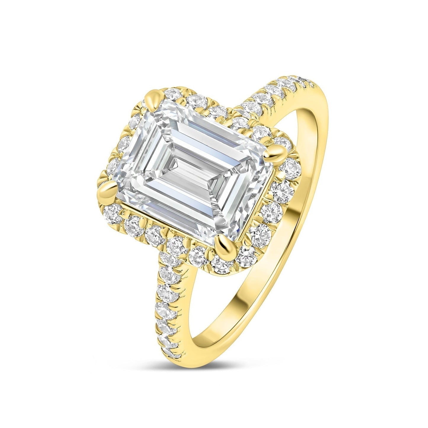1.22 CT Elongated Cushion Solitaire Moissanite Engagement Ring