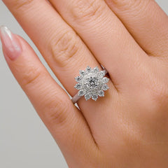 1.22 CT Elongated Cushion Solitaire Moissanite Engagement Ring