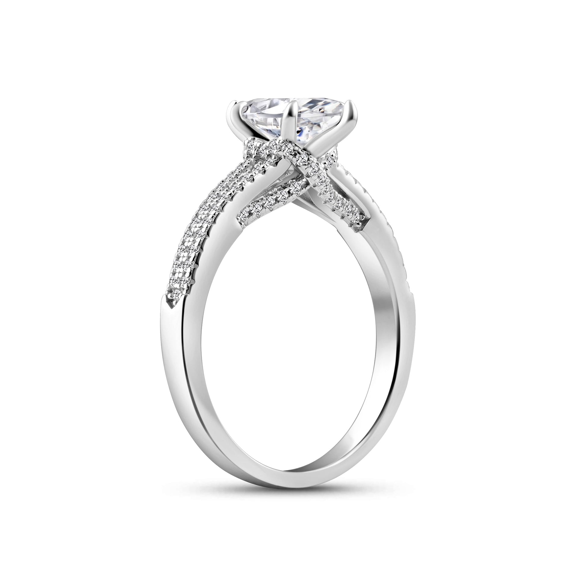 1.22 CT Elongated Cushion Solitaire Moissanite Engagement Ring