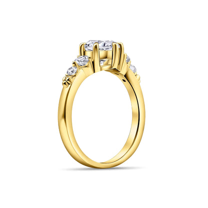 1.22 CT Elongated Cushion Solitaire Moissanite Engagement Ring